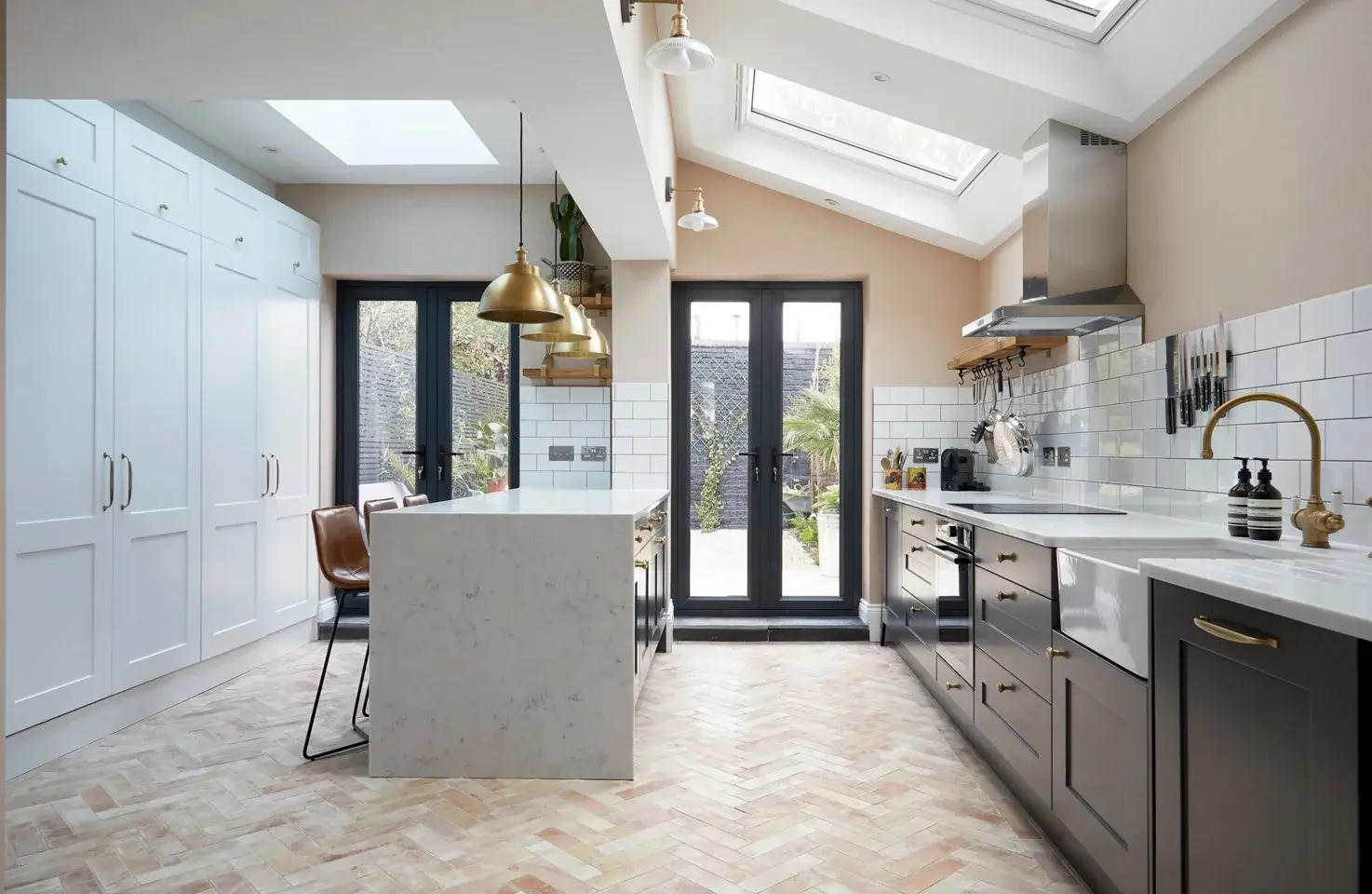 Kitchen in the Brixton Townhouse, Brixton, London SW9 — interior design by Born & Bred Studio