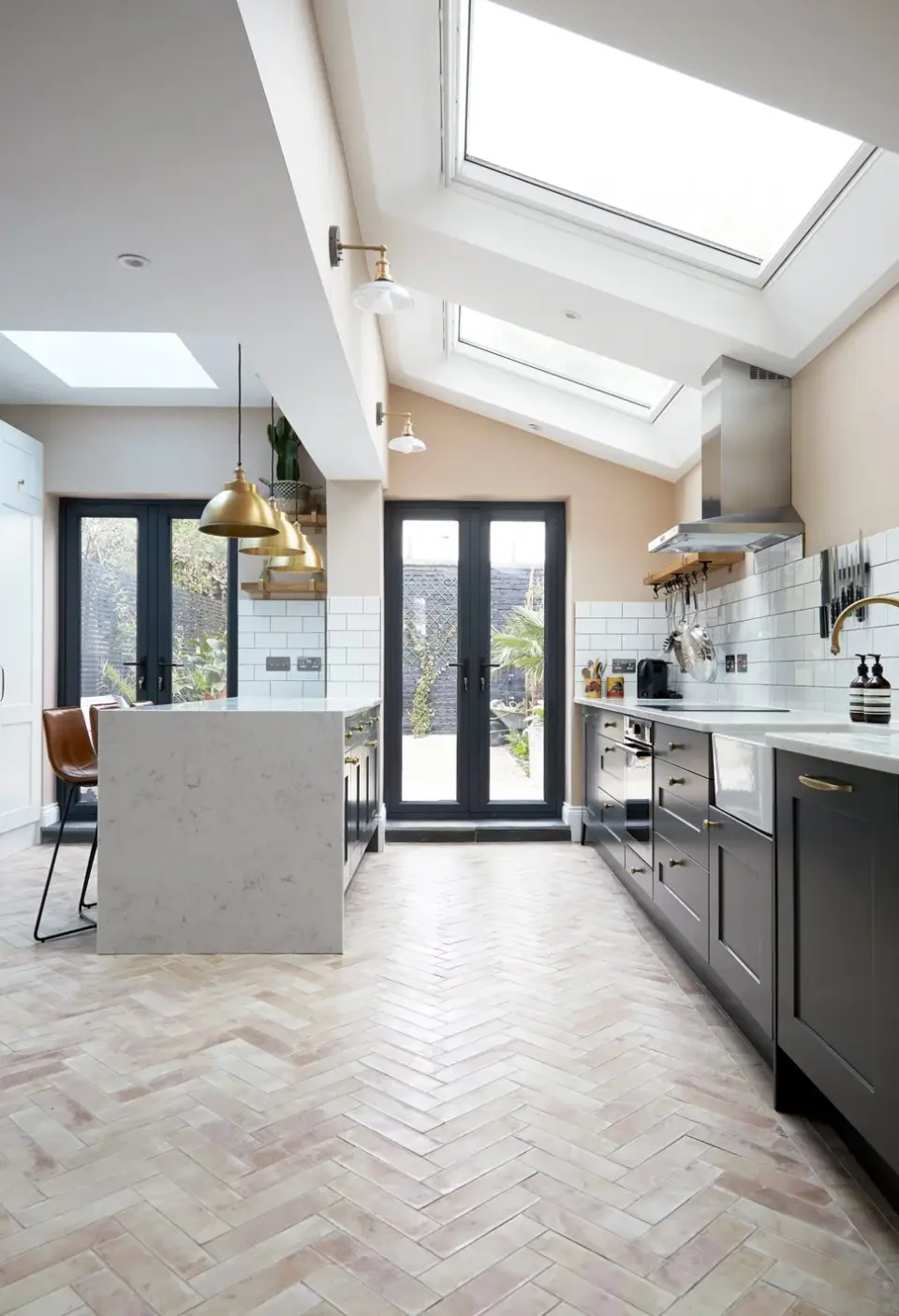 Kitchen in the Brixton Townhouse, Brixton, London SW9 — interior design by Born & Bred Studio
