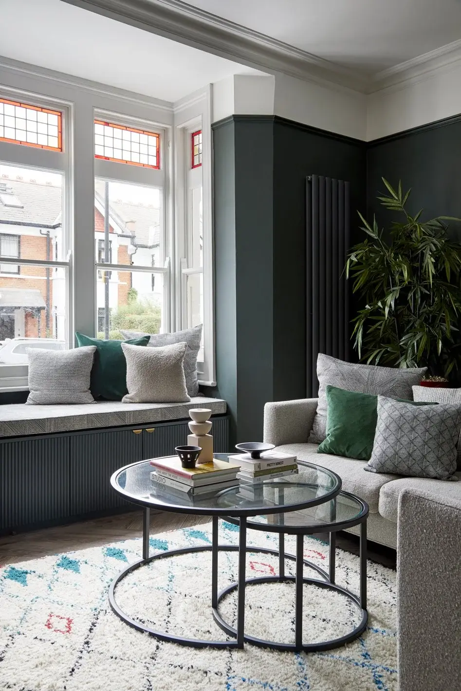 Living room in the Crouch End Victorian Terrace, Crouch End, London N8 — interior design by Born & Bred Studio
