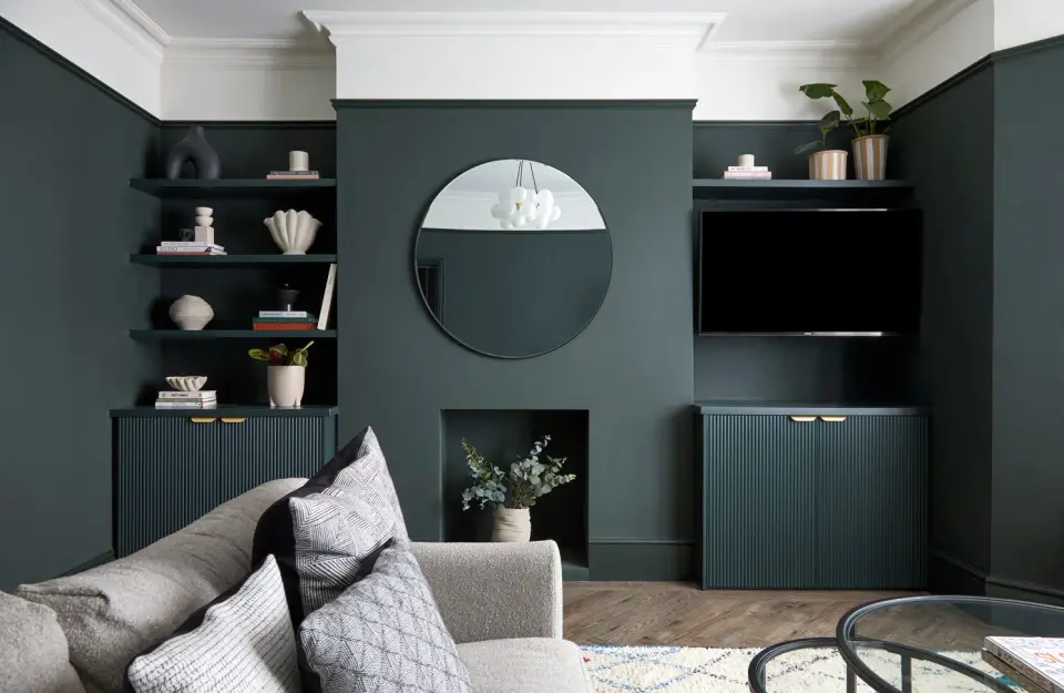 Living room in the Crouch End Victorian Terrace, Crouch End, London N8 — interior design by Born & Bred Studio