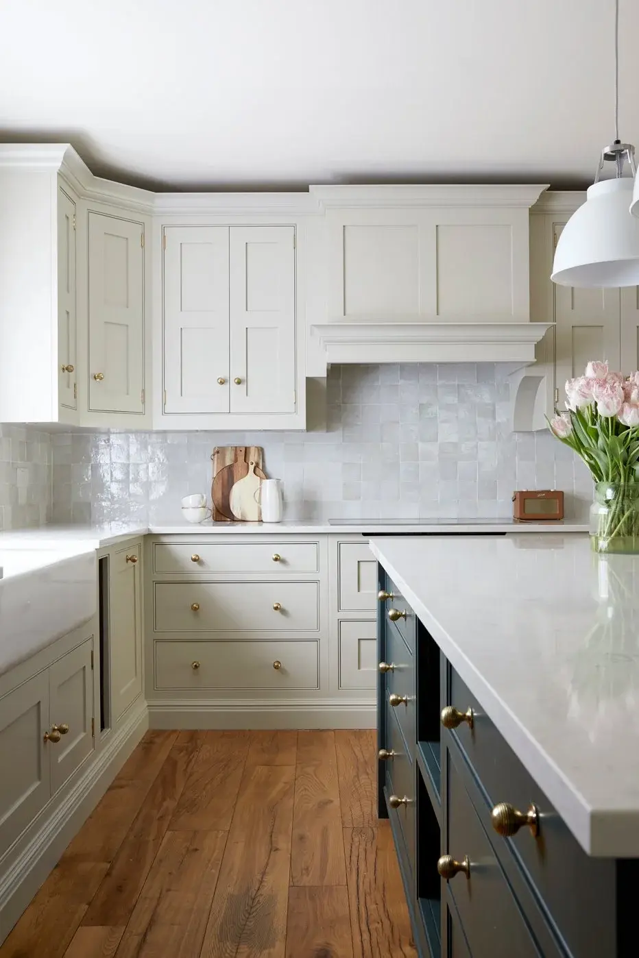 Kitchen in the Dartmouth Park Townhouse, Dartmouth Park, London NW5 — interior design by Born & Bred Studio