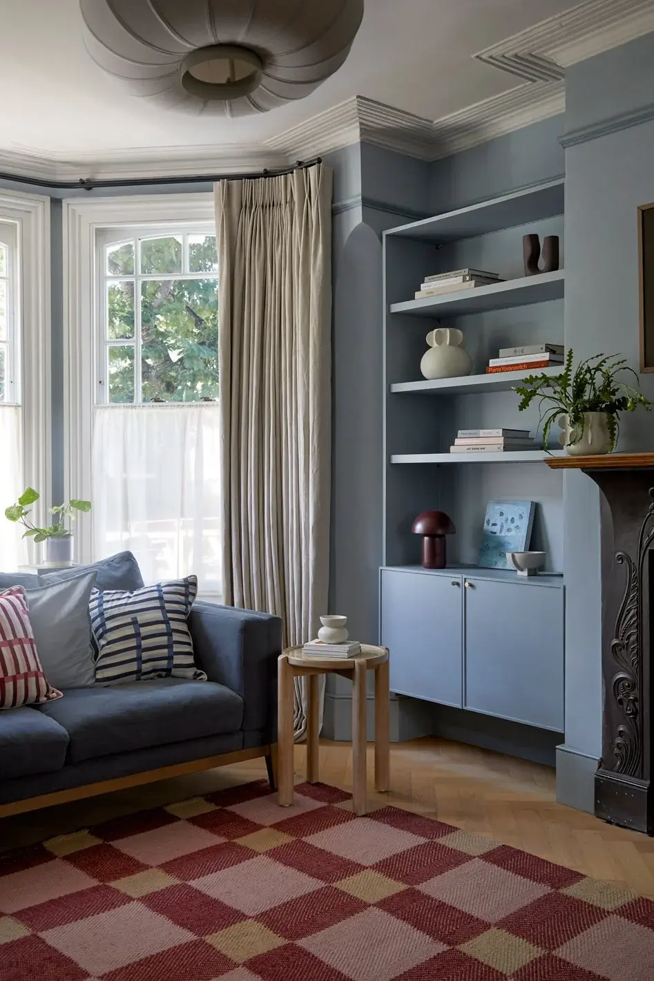 Living room in the Dollis Hill Edwardian Terrace — “The Berry Project”, Dollis Hill, London NW10 — interior design by Born & Bred Studio
