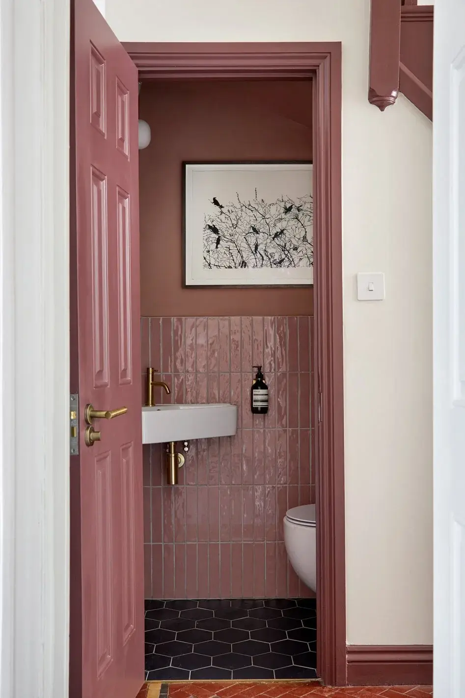 Guest WC in the Dollis Hill Edwardian Terrace — “The Berry Project”, Dollis Hill, London NW10 — interior design by Born & Bred Studio
