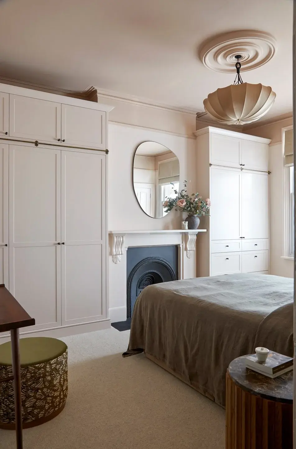 Bedroom in the Finsbury Park Townhouse, Finsbury Park, London N4 — interior design by Born & Bred Studio