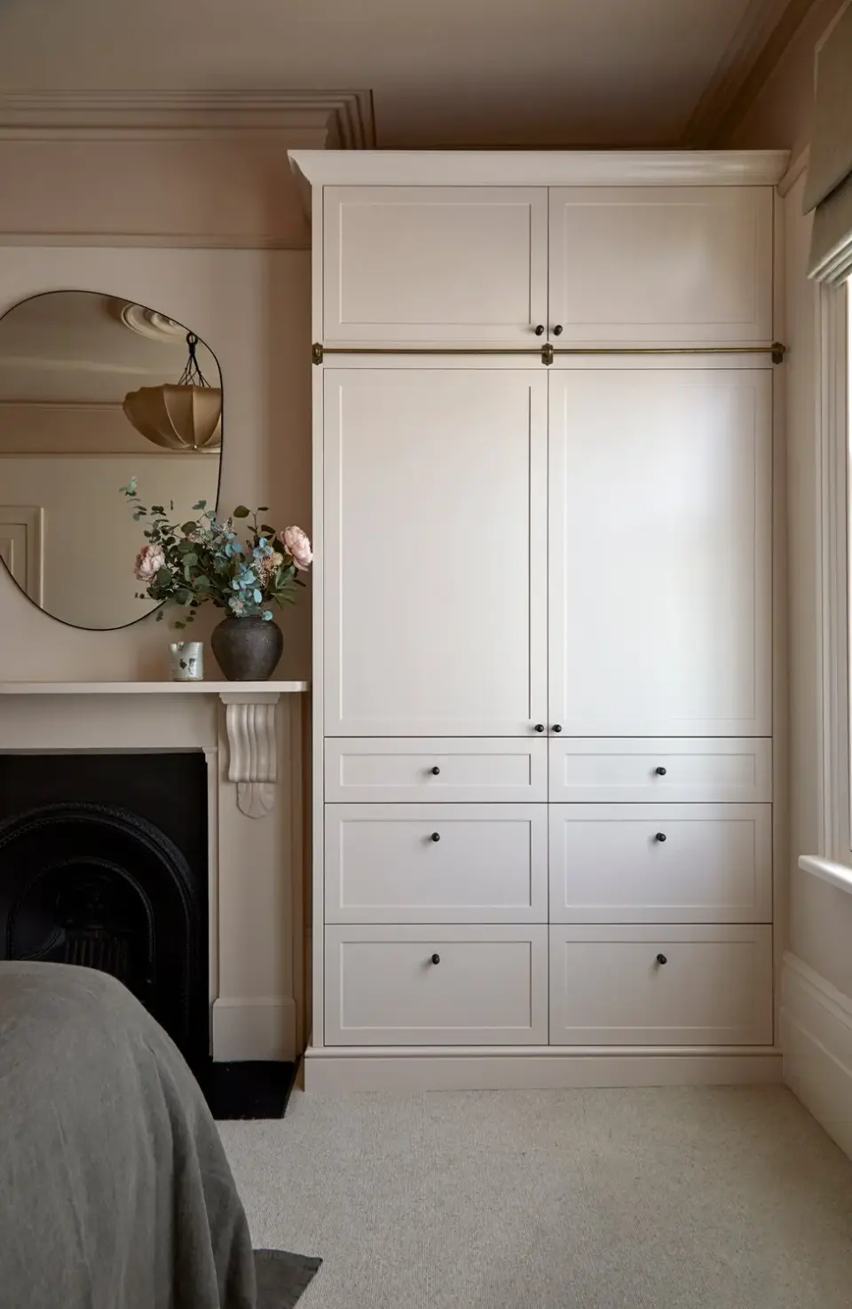 Bedroom in the Finsbury Park Townhouse, Finsbury Park, London N4 — interior design by Born & Bred Studio