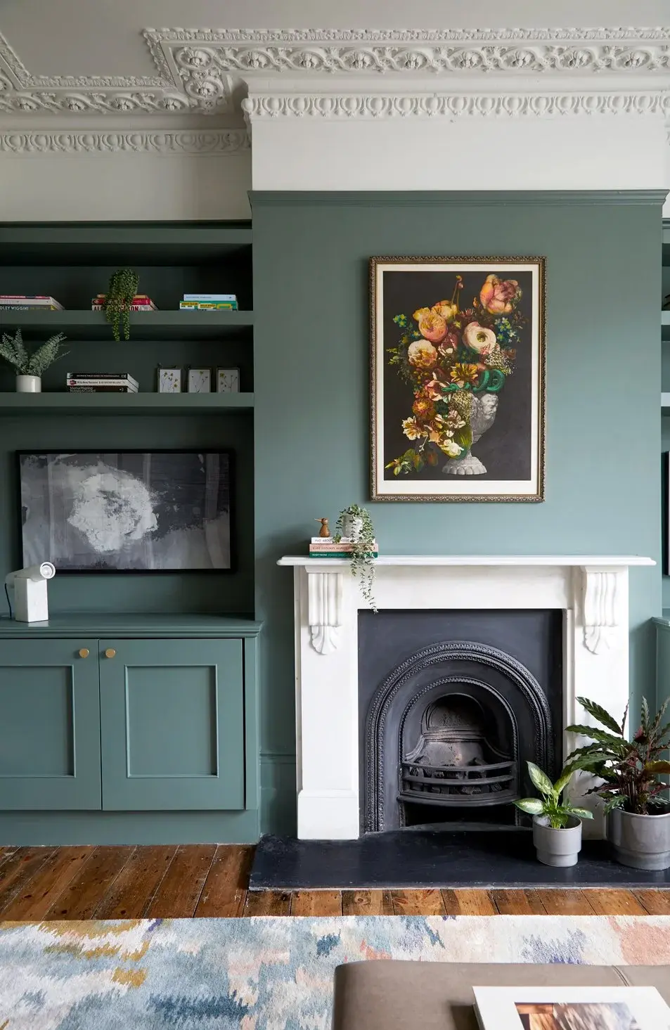Period fireplace in the Finsbury Park Townhouse, Finsbury Park, London N4 — interior design by Born & Bred Studio
