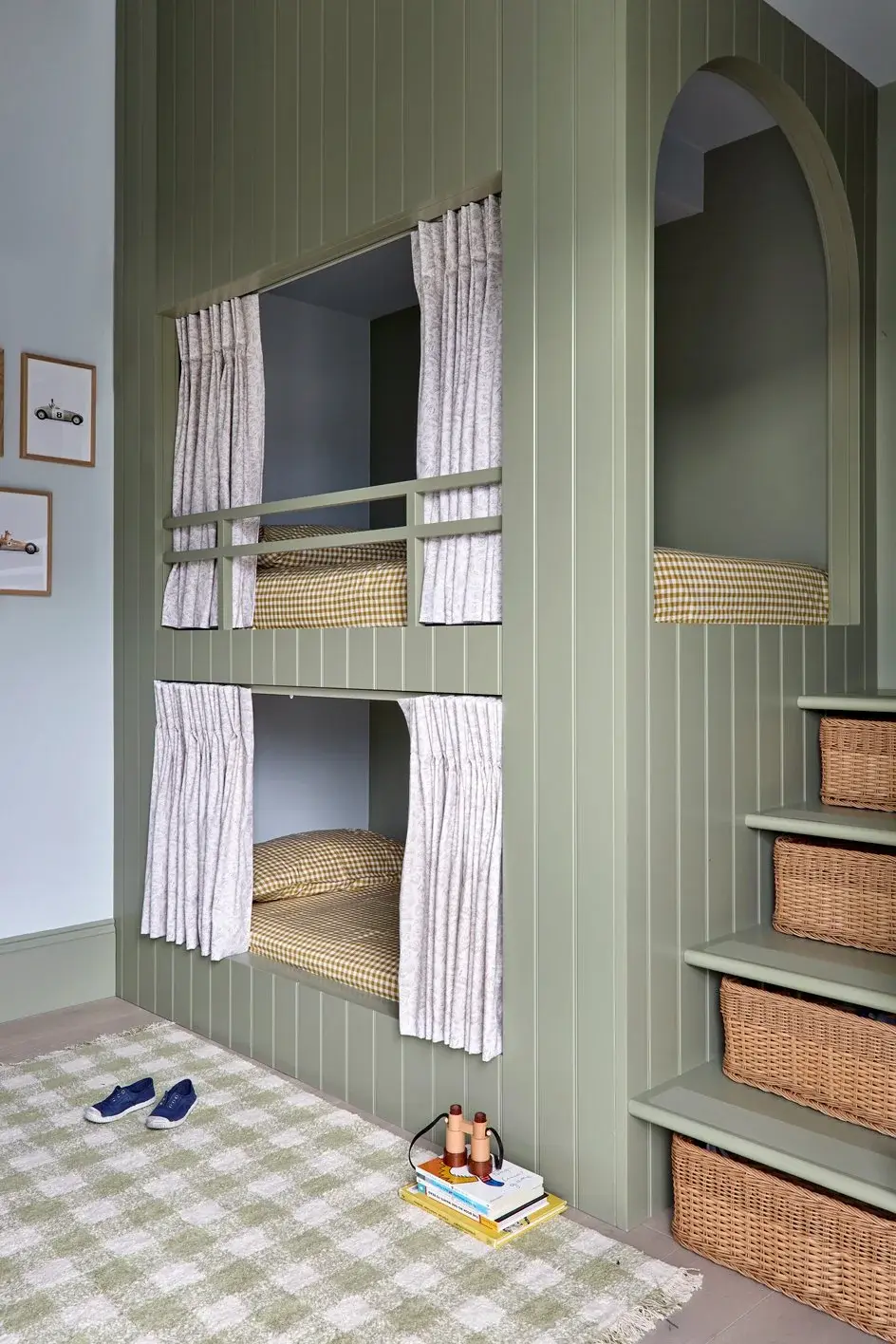 Child’s bedroom in the Fulham Reach Duplex Penthouse, Fulham Reach, London W6 — interior design by Born & Bred Studio