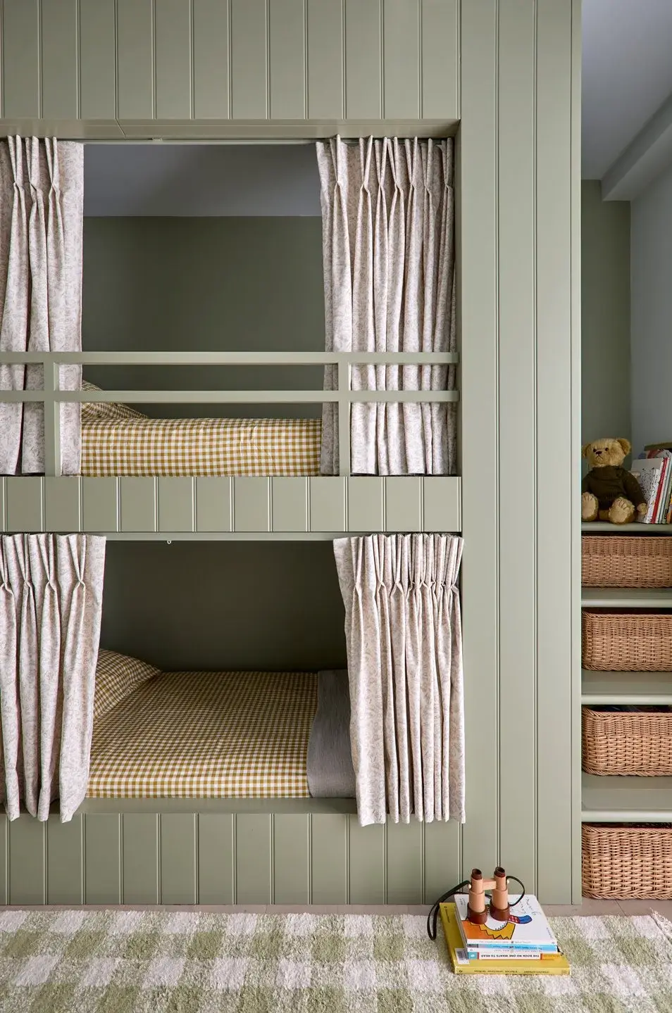 Child’s bedroom in the Fulham Reach Duplex Penthouse, Fulham Reach, London W6 — interior design by Born & Bred Studio
