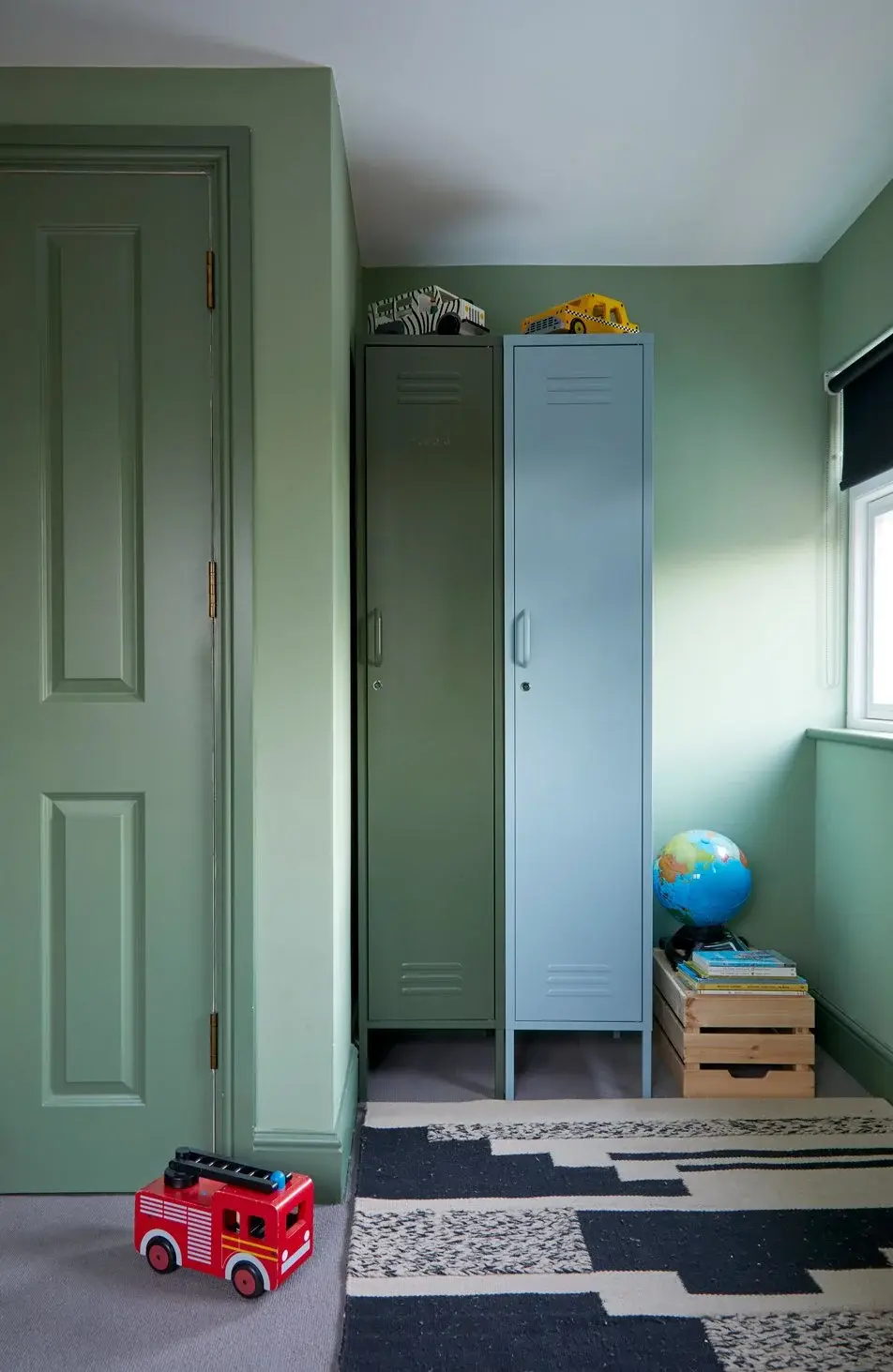 Dressing room and bespoke wardrobes in the Harrow on the Hill Victorian Semi, Harrow on the Hill, HA1 — interior design by Born & Bred Studio