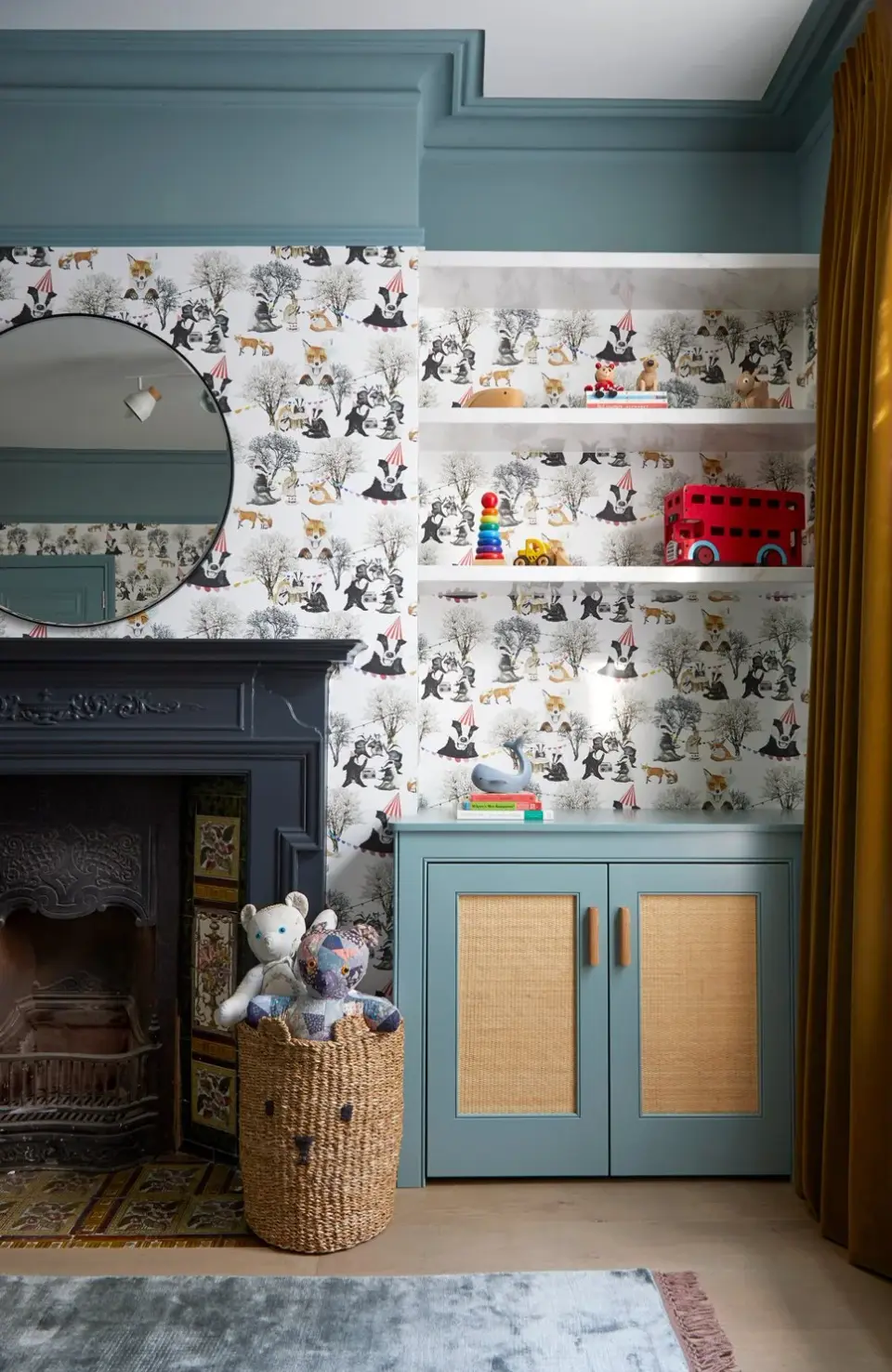 Bedroom in the Kensal Green Victorian House, Kensal Green, London NW10 — interior design by Born & Bred Studio