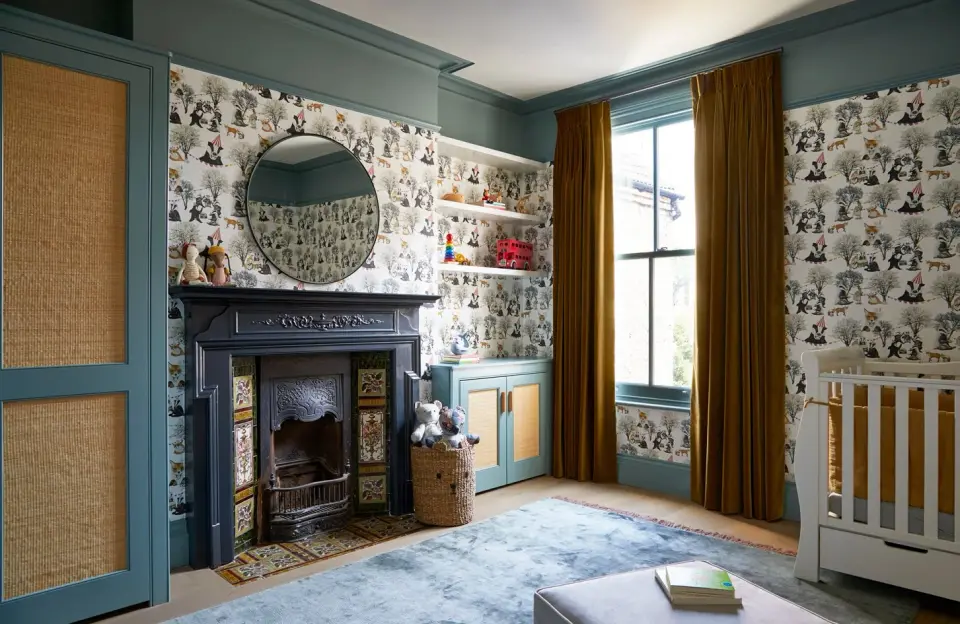 Bedroom in the Kensal Green Victorian House, Kensal Green, London NW10 — interior design by Born & Bred Studio