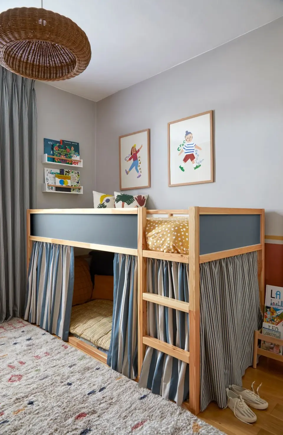 Child’s bedroom in the Kentish Town Victorian Flat, Kentish Town, London NW5 — interior design by Born & Bred Studio