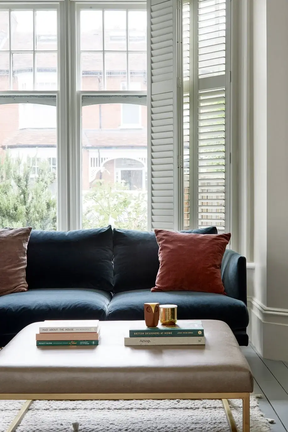 Living room in the Muswell Hill Edwardian House, Muswell Hill, London N10 — interior design by Born & Bred Studio