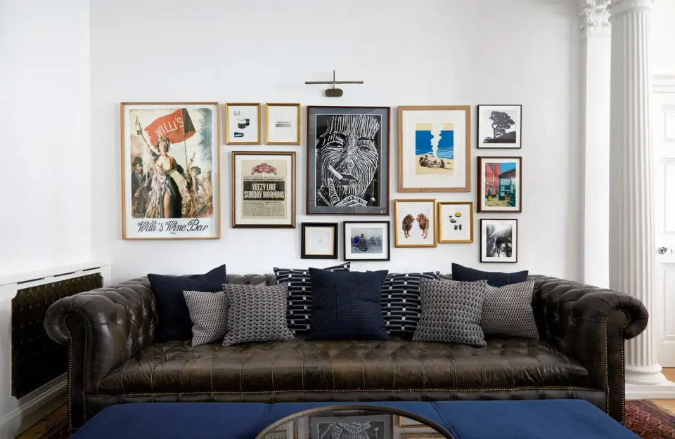 Living room in the Notting Hill Townhouse, Notting Hill, London W11 — interior design by Born & Bred Studio