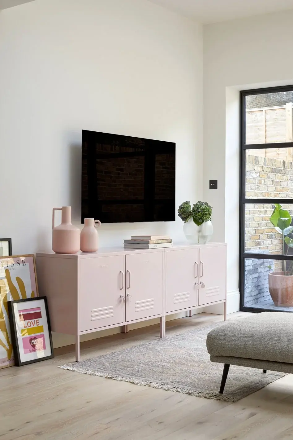 Living room in the Queen’s Park Side Return Extension, Queen’s Park, London NW6 — interior design by Born & Bred Studio