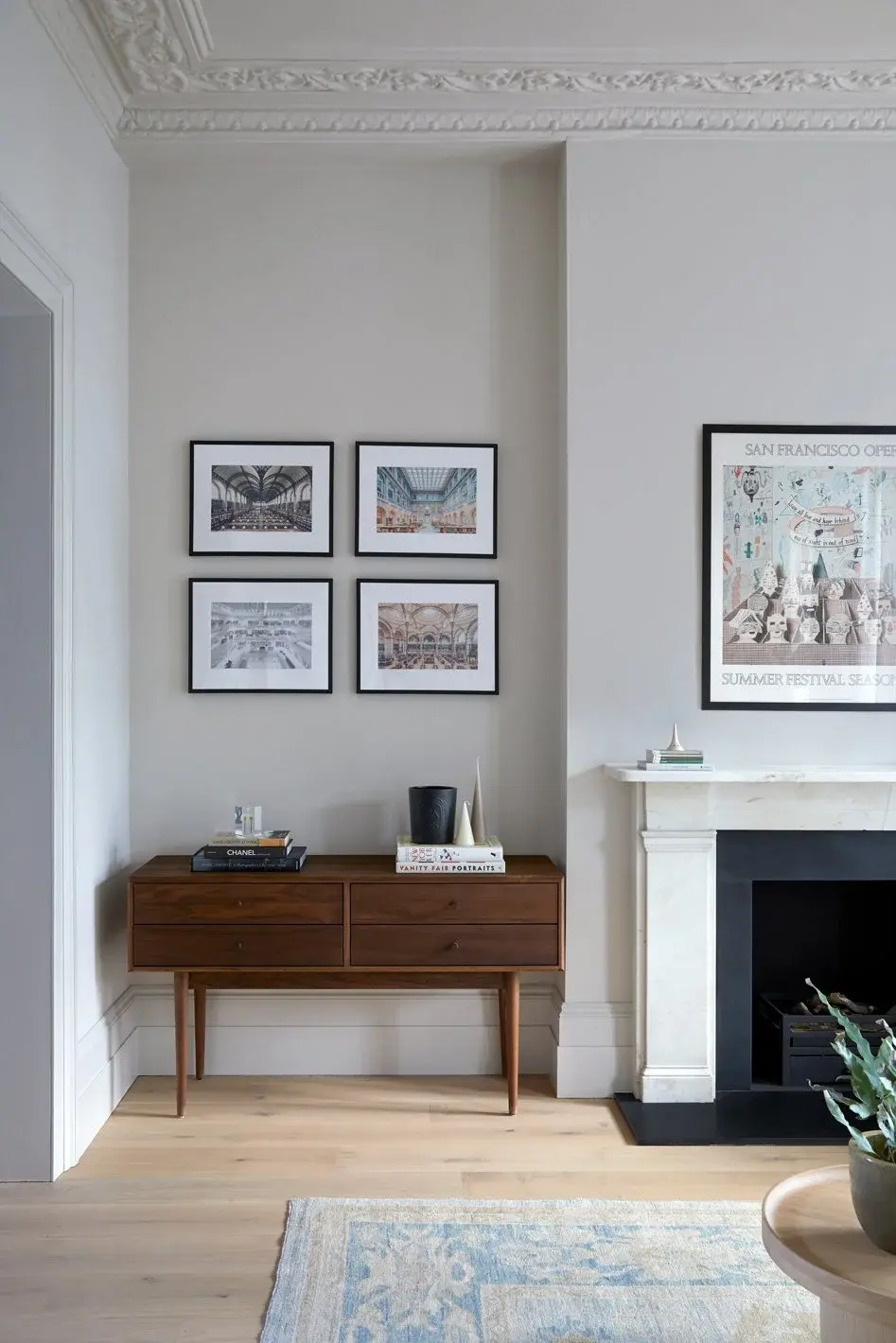 Living room in the South Kensington Townhouse, South Kensington, London SW7 — interior design by Born & Bred Studio