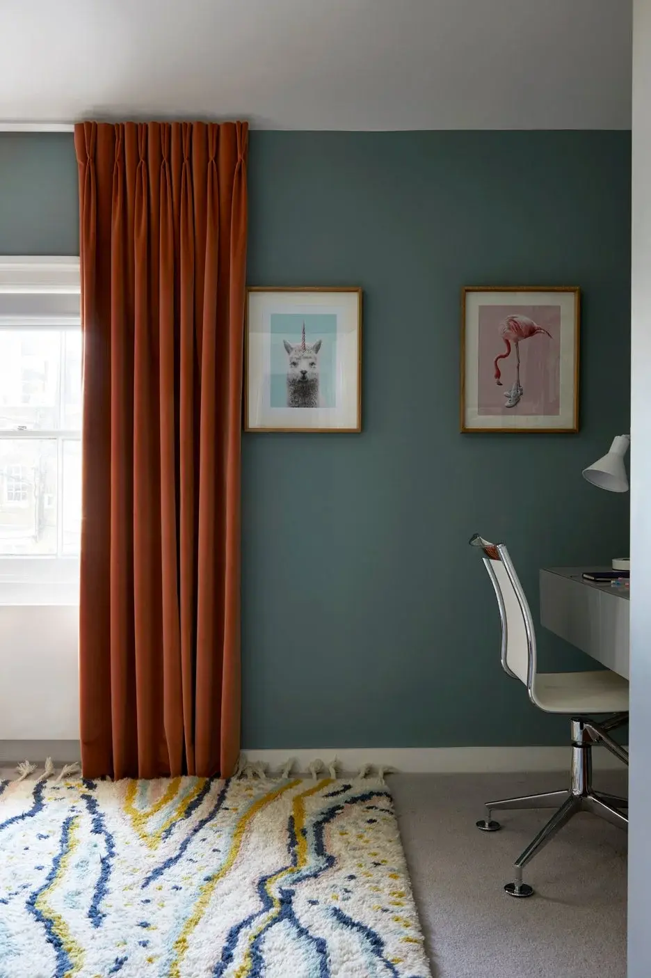 Home office in the St John’s Wood Townhouse, St John’s Wood, London NW8 — interior design by Born & Bred Studio