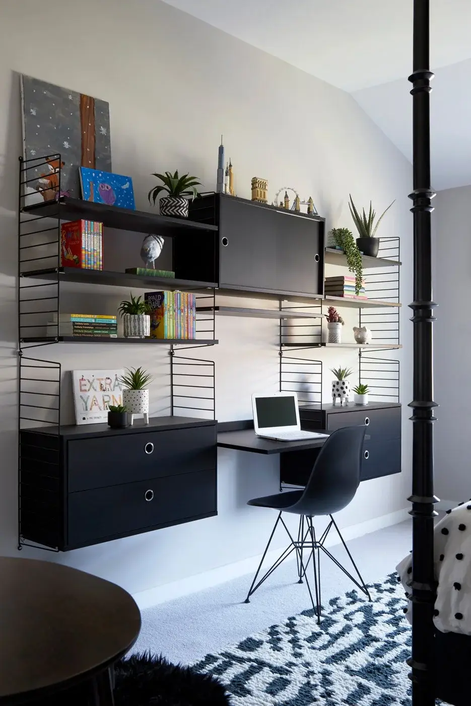 Home office in the St John’s Wood Townhouse, St John’s Wood, London NW8 — interior design by Born & Bred Studio