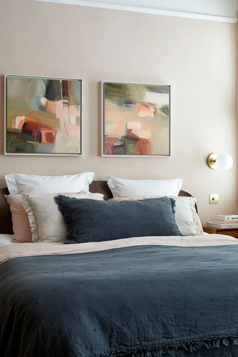Bedroom in the Willesden Green Principal Bedroom, Willesden Green, London NW2 — interior design by Born & Bred Studio