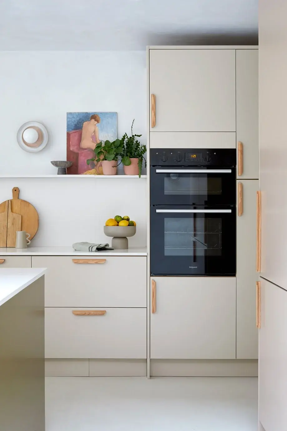 Kitchen in the Willesden Green Victorian Mid-Terrace, Willesden Green, London NW10 — interior design by Born & Bred Studio